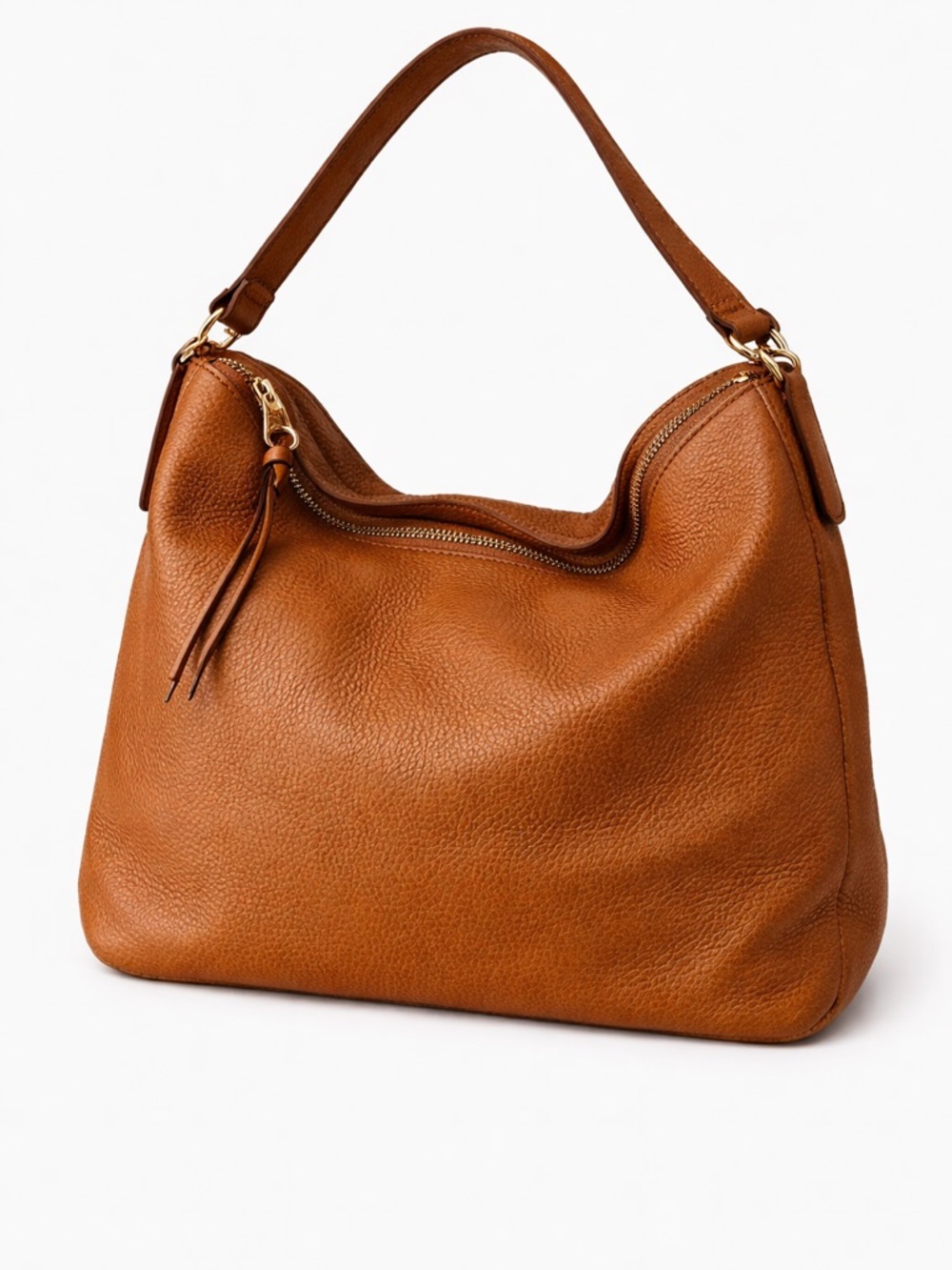 Coach Tan Leather shoulder Bag Slouchy hobo bag everyday - Picture 2 of 14